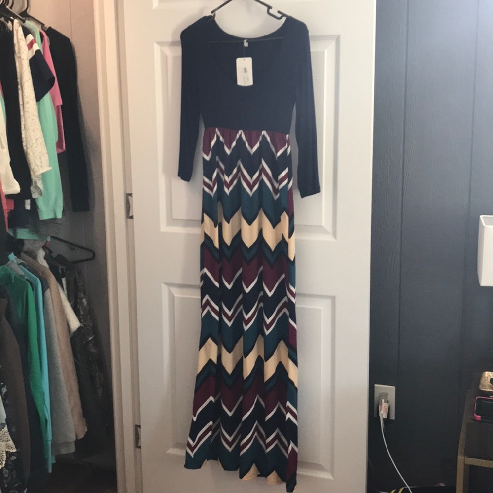 Maxi chevron dress